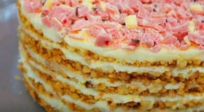 Самый модный торт из крошки без выпечки “Пломбир”