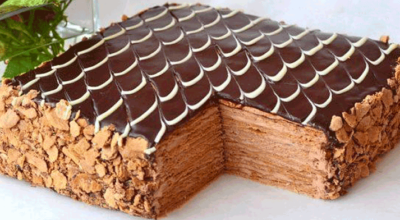 Торт Наполеон Шоколадно-сливочный