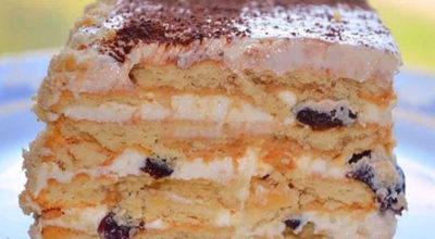Бесподобный торт без выпечки из печенья. Эта начинка вскружит тебе голову