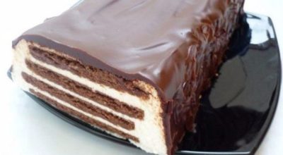 Универсальный тортик без выпечки «Полосатый»